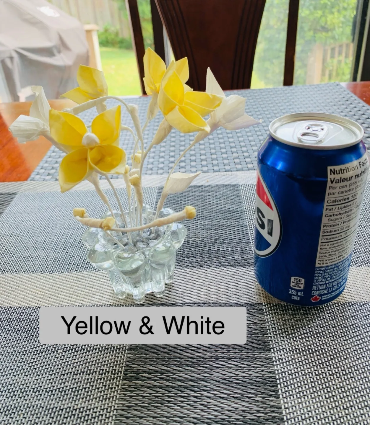 NEW handcrafted flower decor in glass pot image indicator(3)