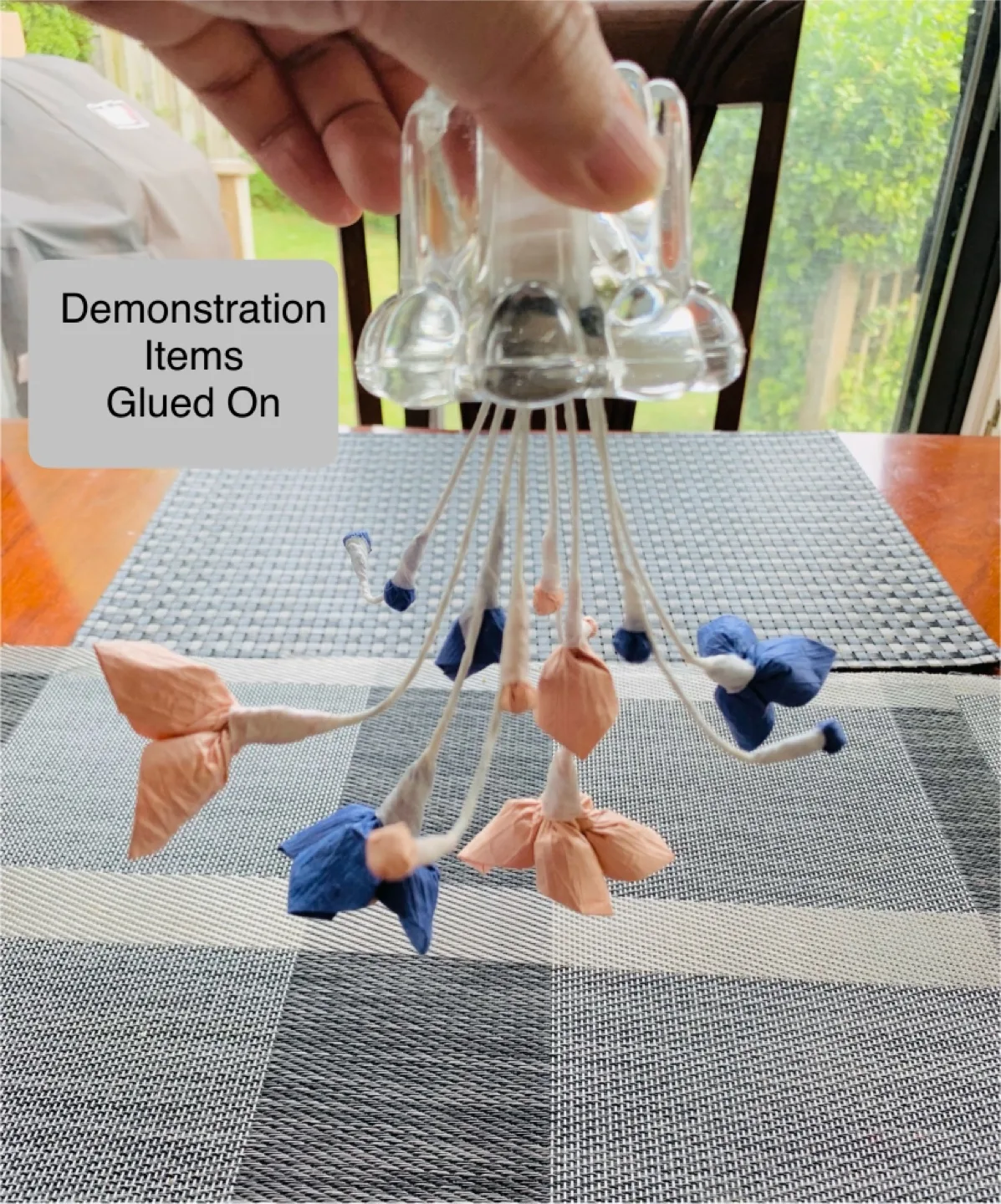 NEW handcrafted flower decor in glass pot image indicator(8)