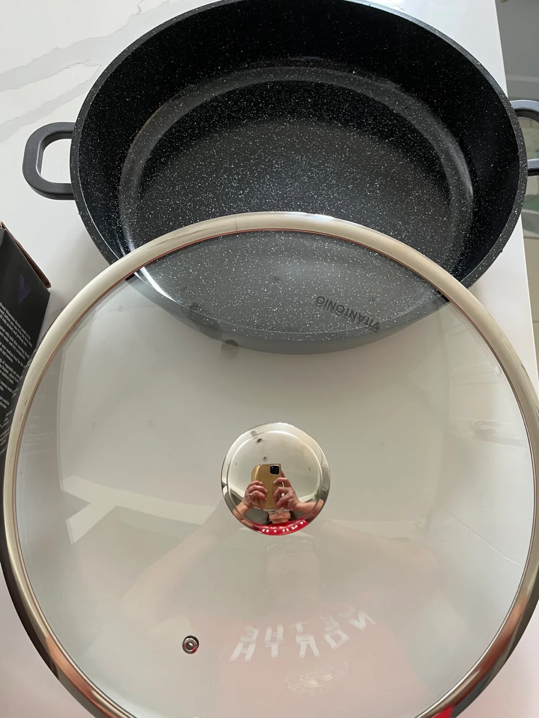 Vitantonio Low Brazier Haut Casserole 36cm image indicator(2)