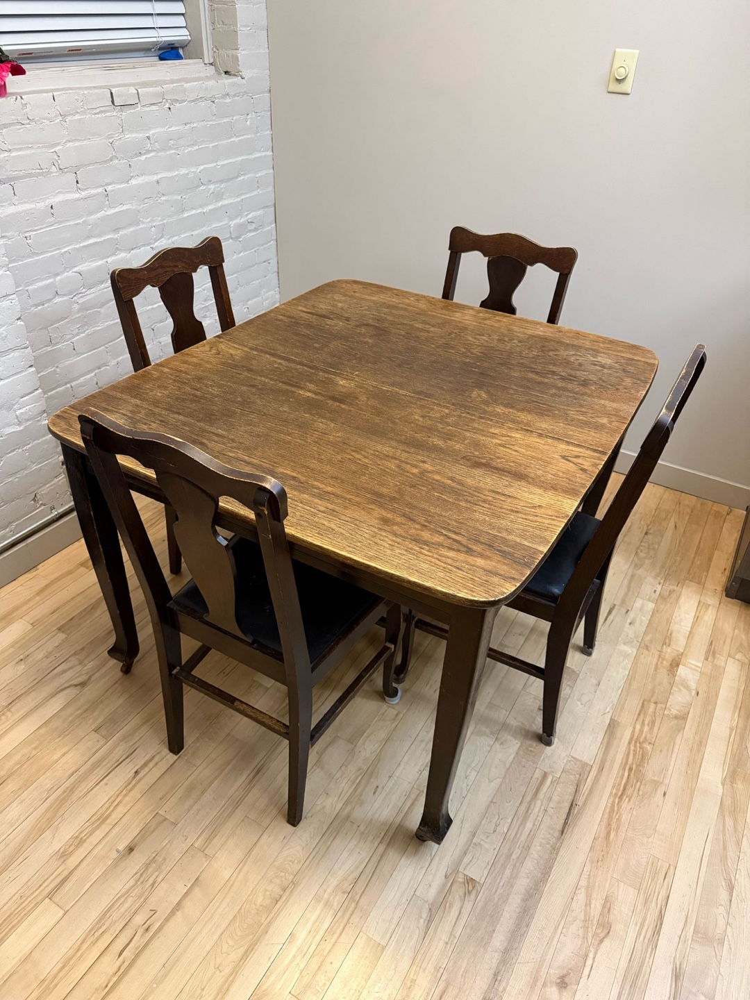 Dining Table Set with Four Chairs