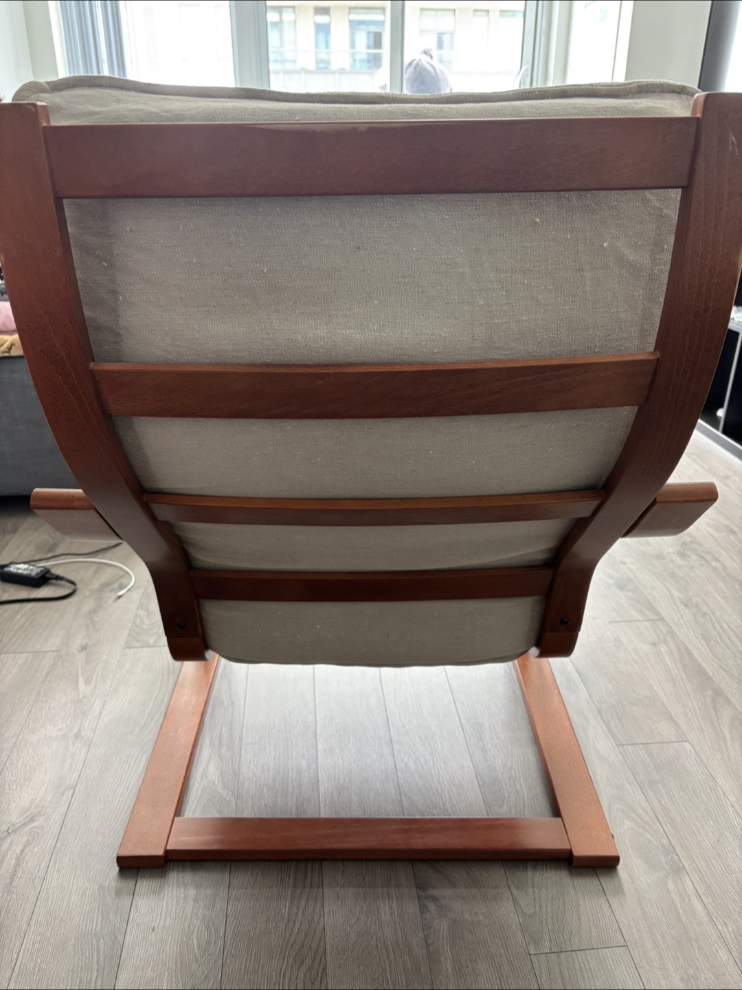Relaxing Rocking Chair with Light Beige Upholstery - photo 2