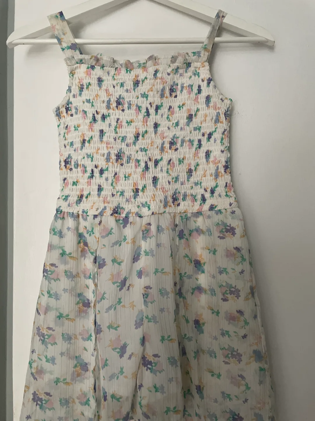 Girls' floral smocked dress image indicator(2)