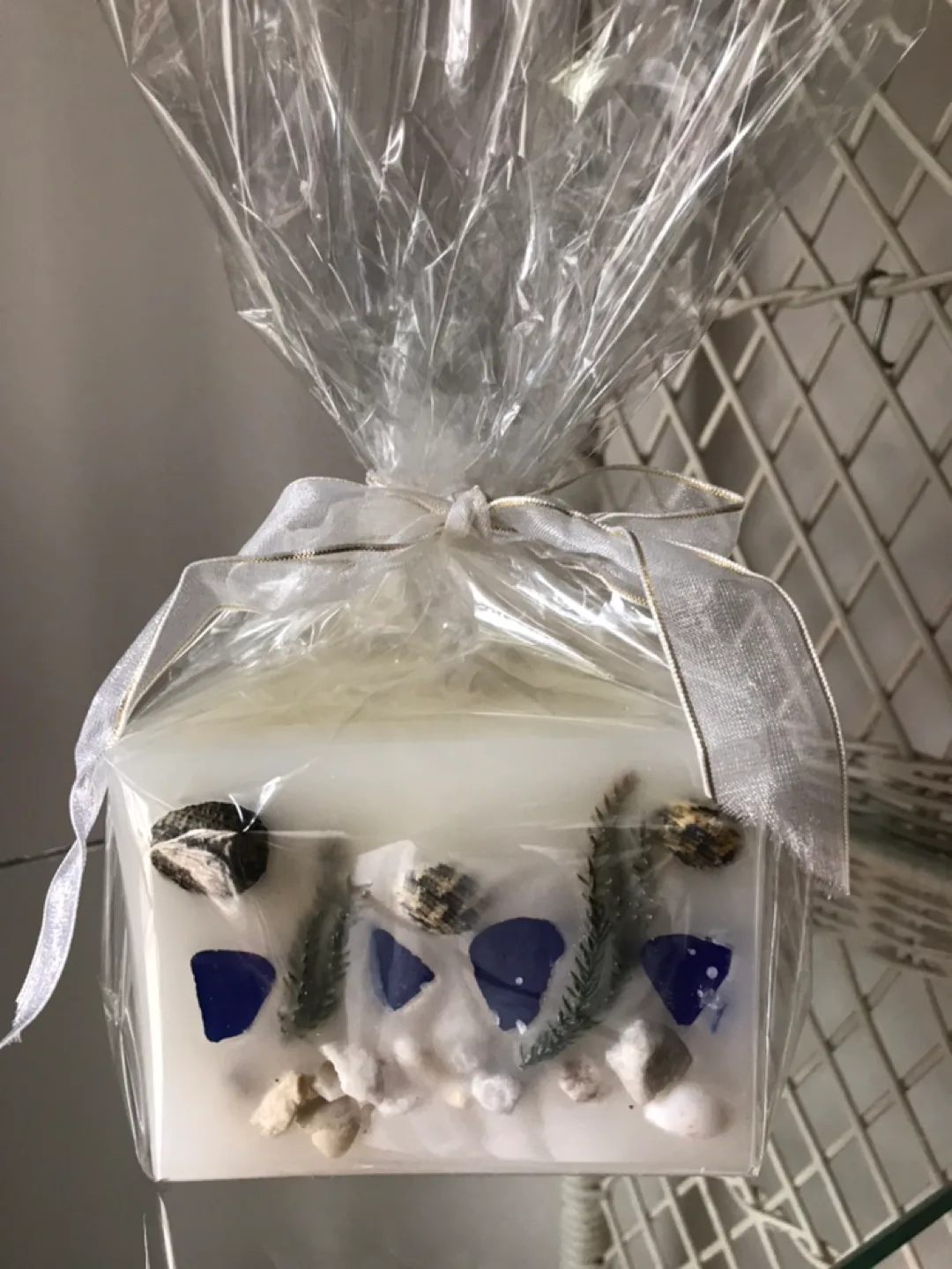Unique Seashell and Seaglass Scented Candle thumbnail