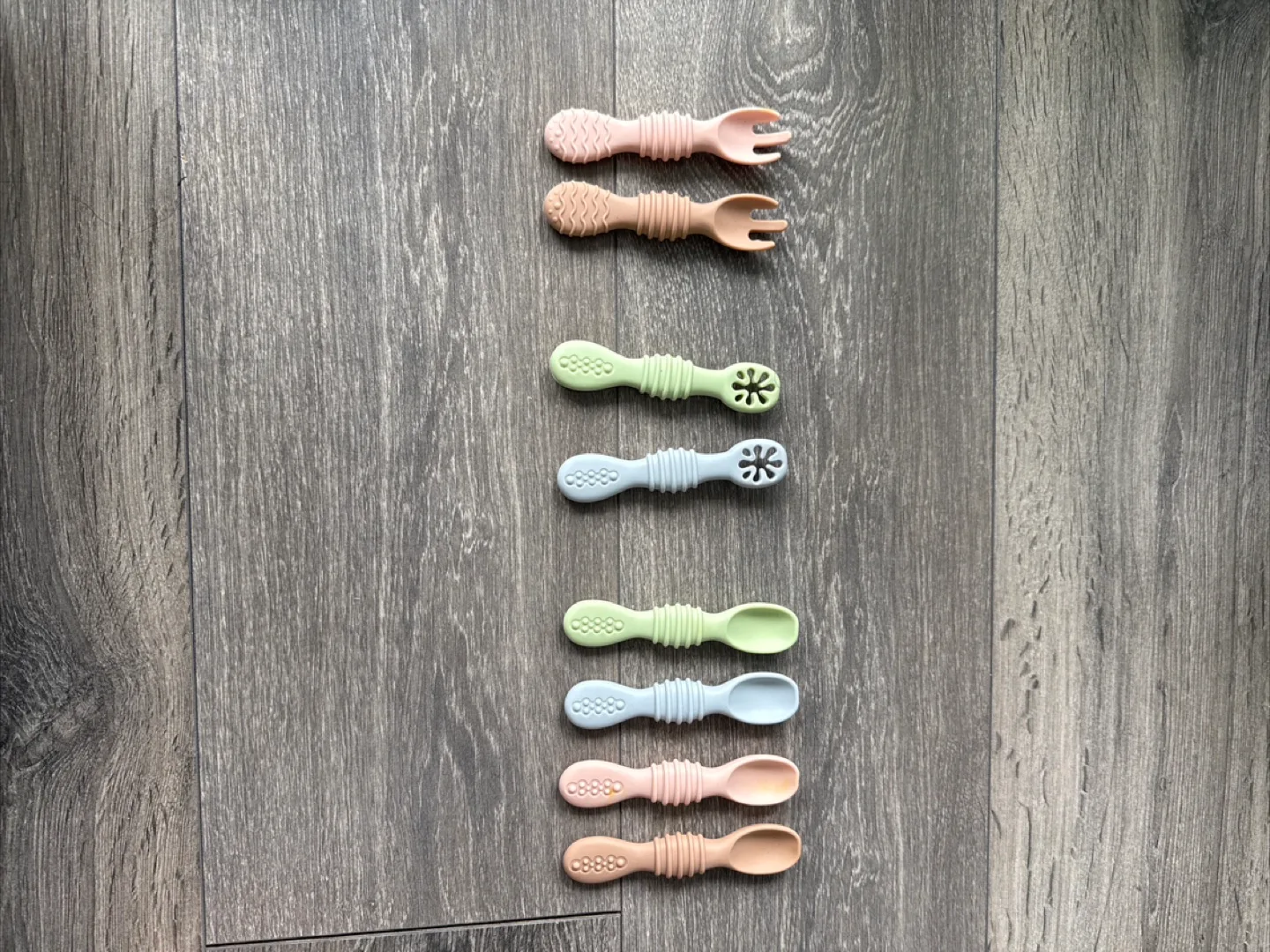 Set of 8 Silicone Baby Spoons and Forks thumbnail