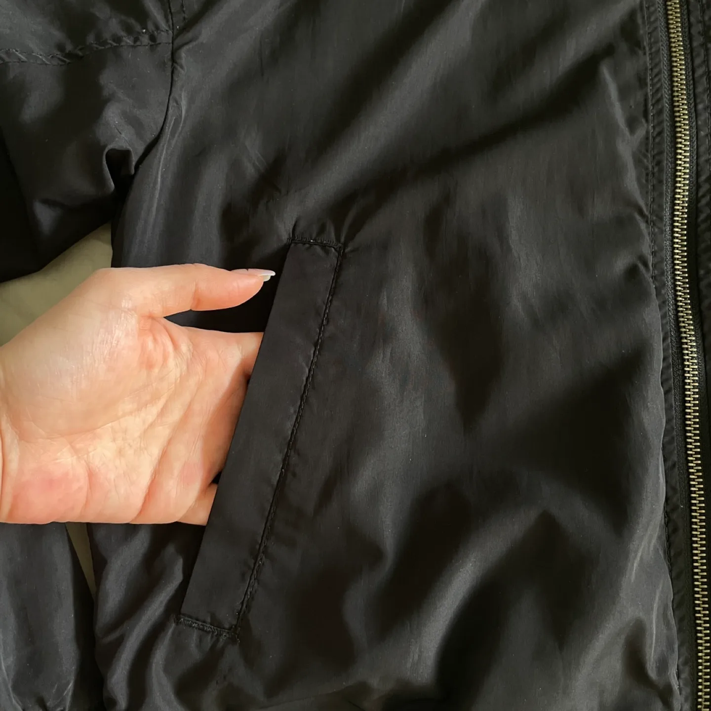 Reversible Bomber Jacket Khaki&Black size S image indicator(6)