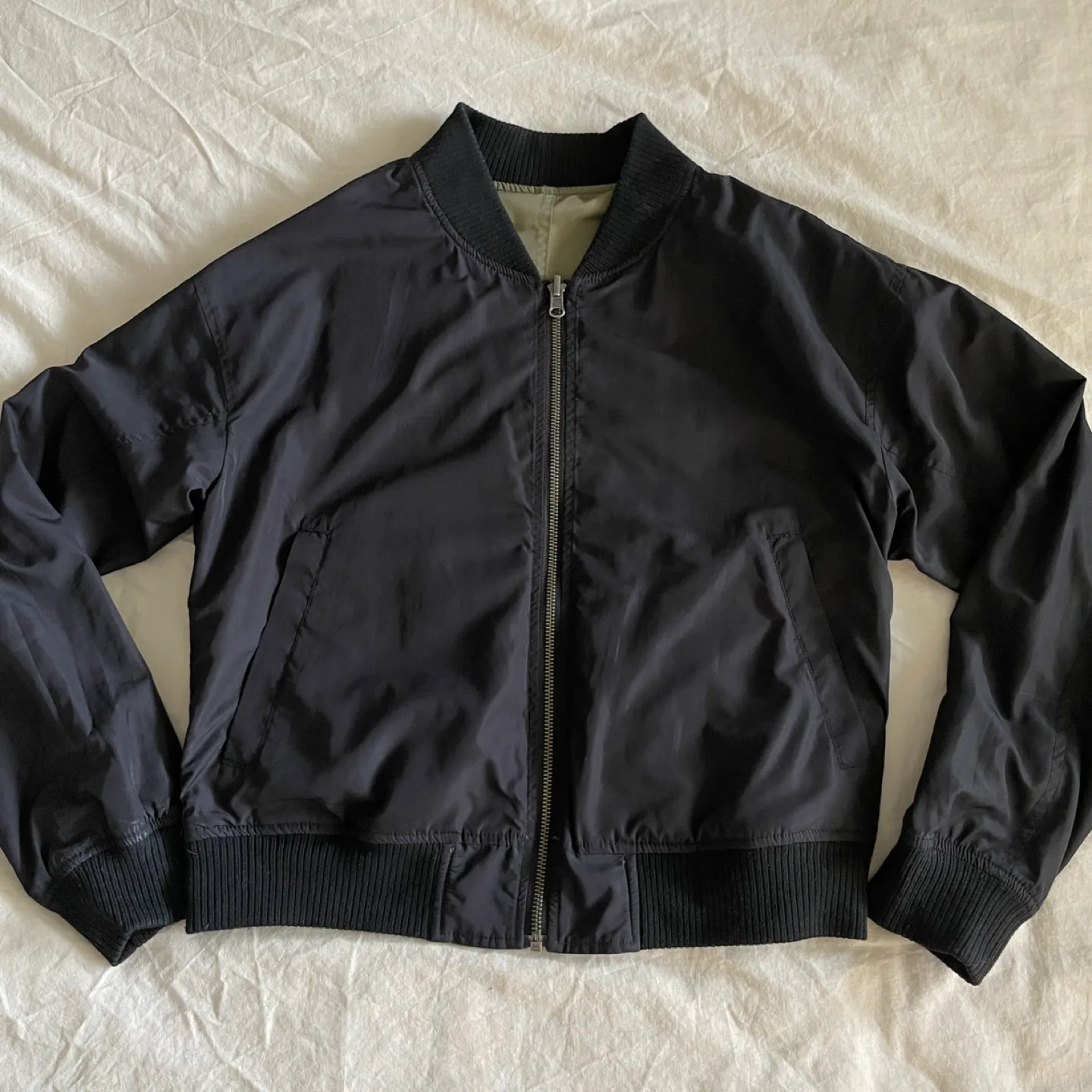 Reversible Bomber Jacket Khaki&Black size S image indicator(5)
