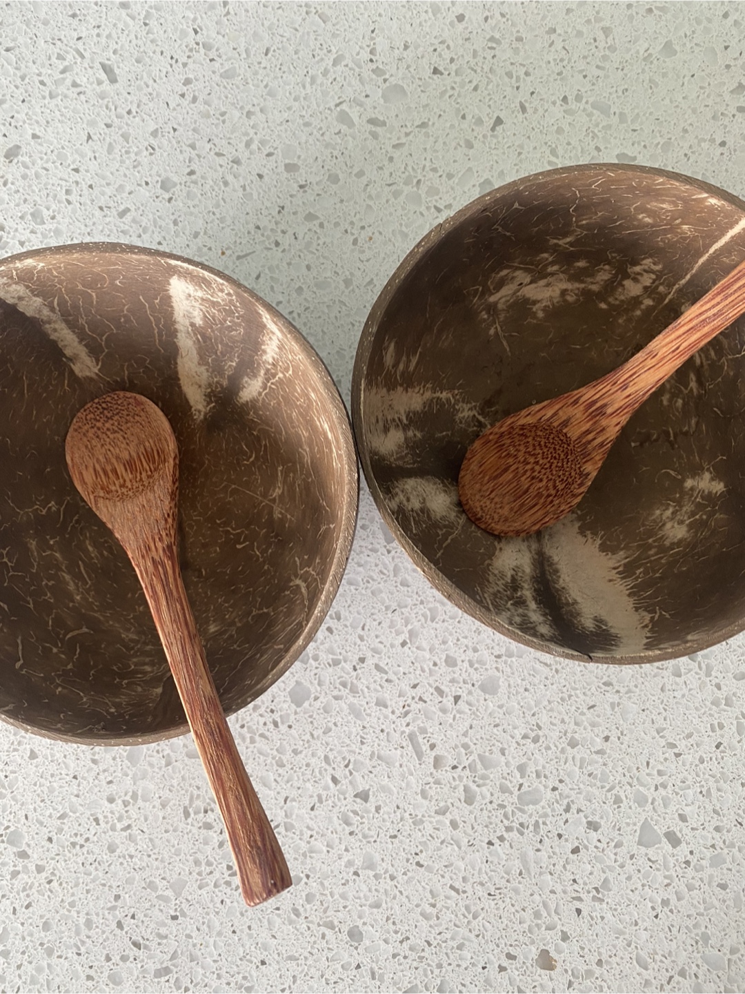 Set of Two Coconut Bowls with Wooden Spoons - photo 3