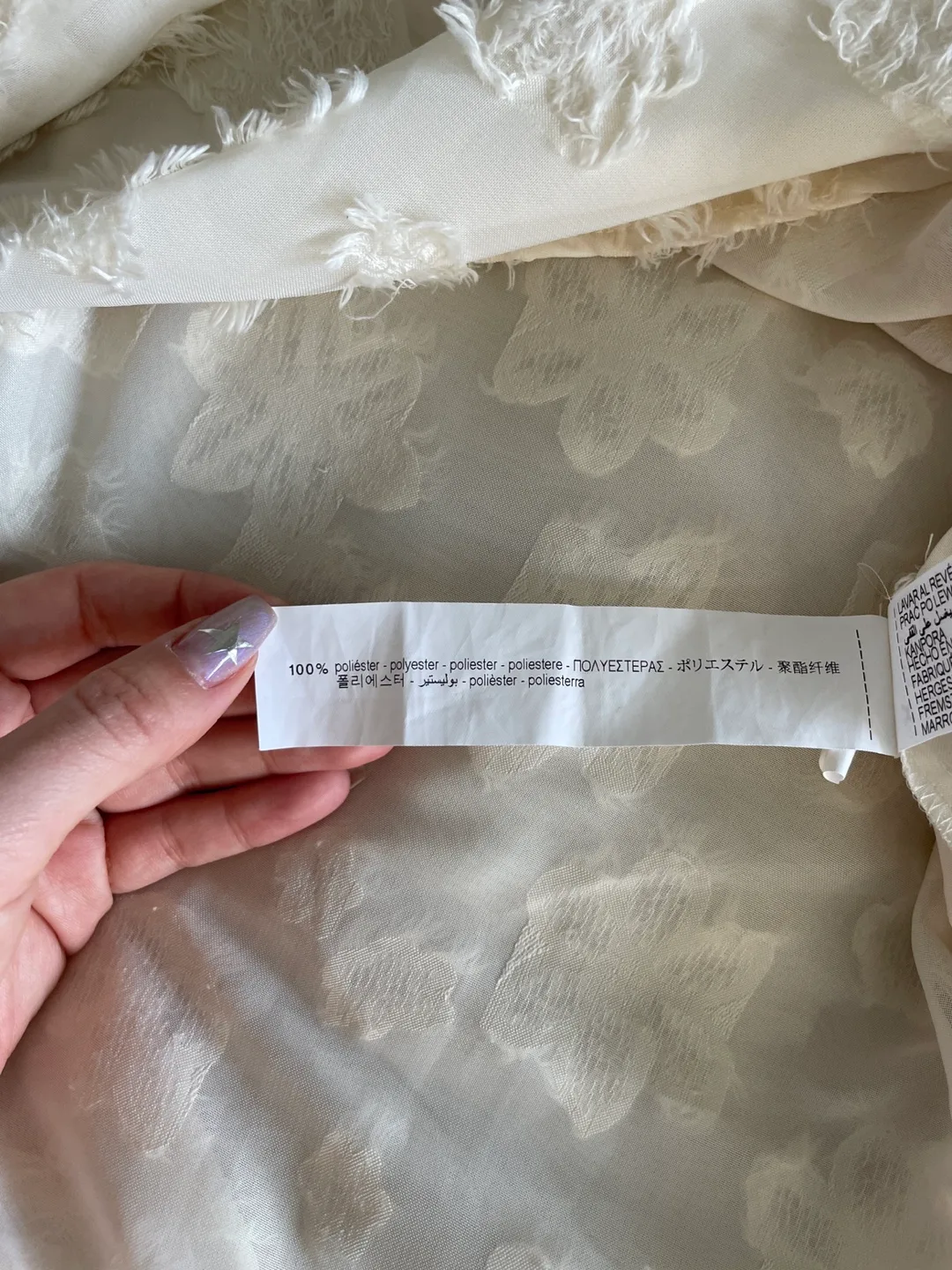 Zara White Embroidered Button-Up Shirt - Size XS image indicator(4)