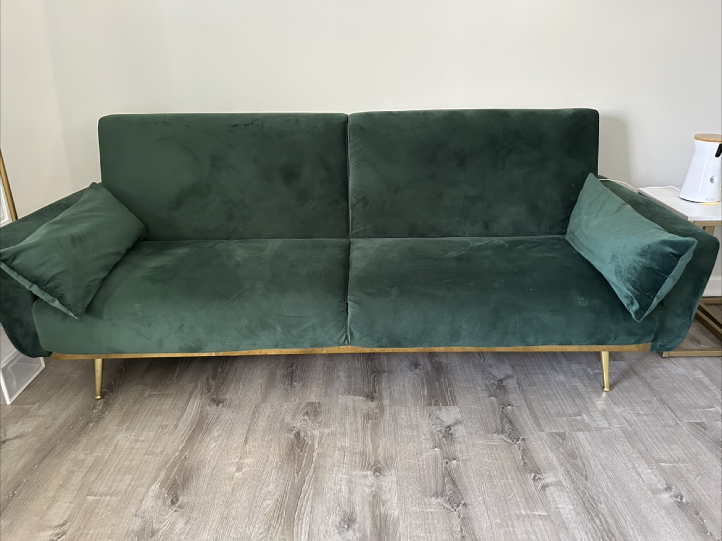 Velvet Sofa Bed - Emerald Green - photo 3