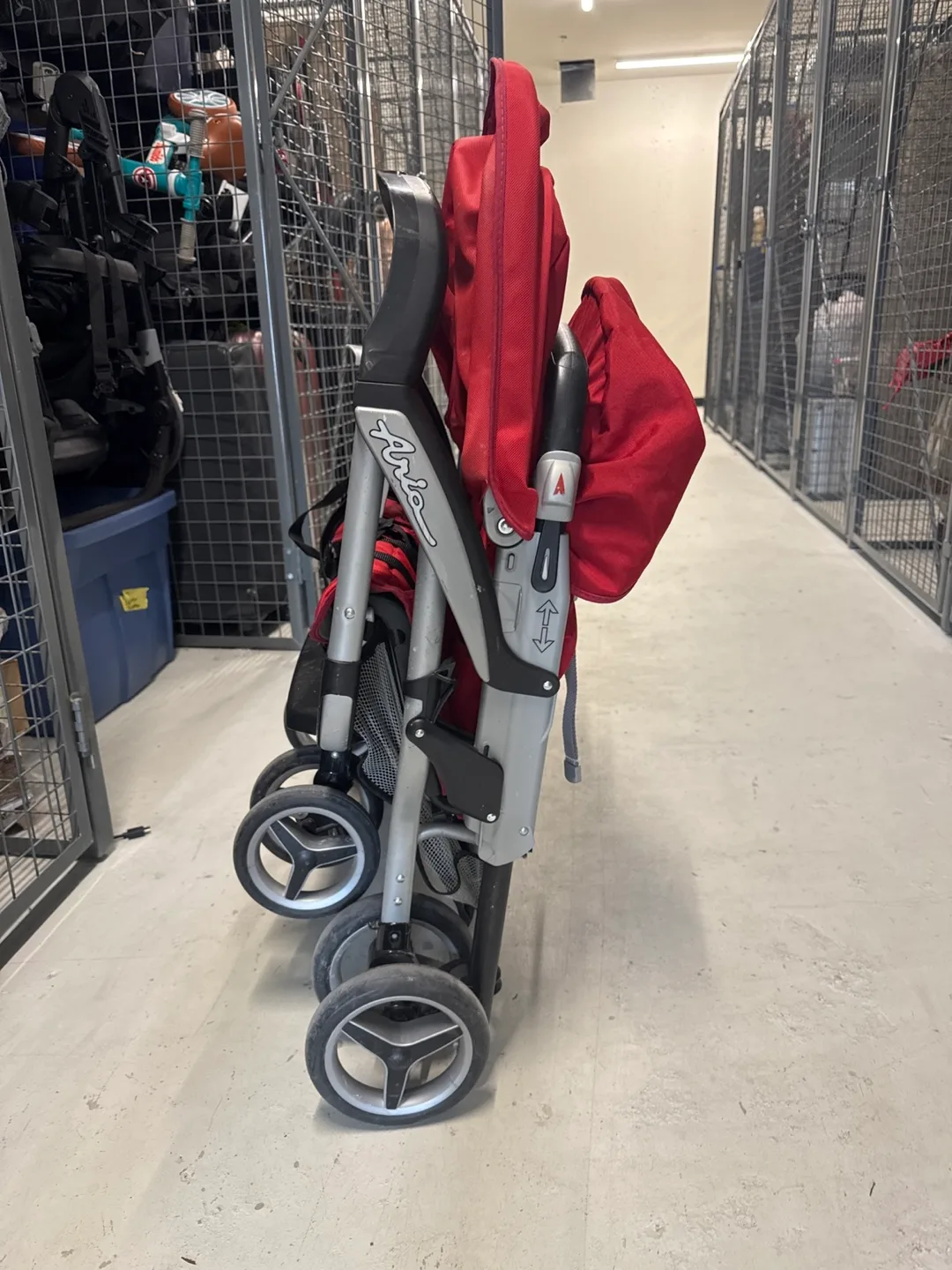 Peg Perego Aria Twin Double Stroller - Geranium Red image indicator(7)