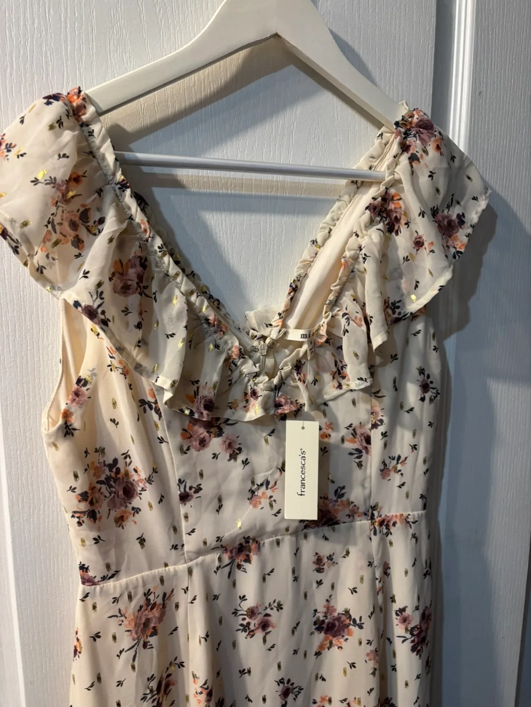 Francesca's Floral Maxi Dress Size M image indicator(3)