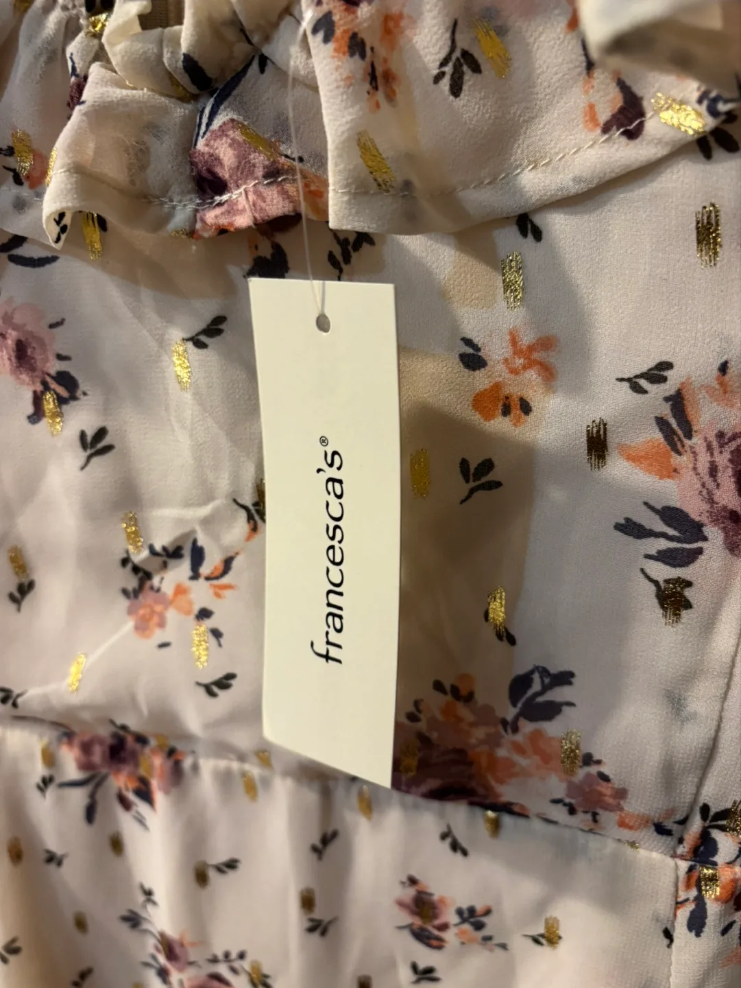Francesca's Floral Maxi Dress Size M image indicator(4)