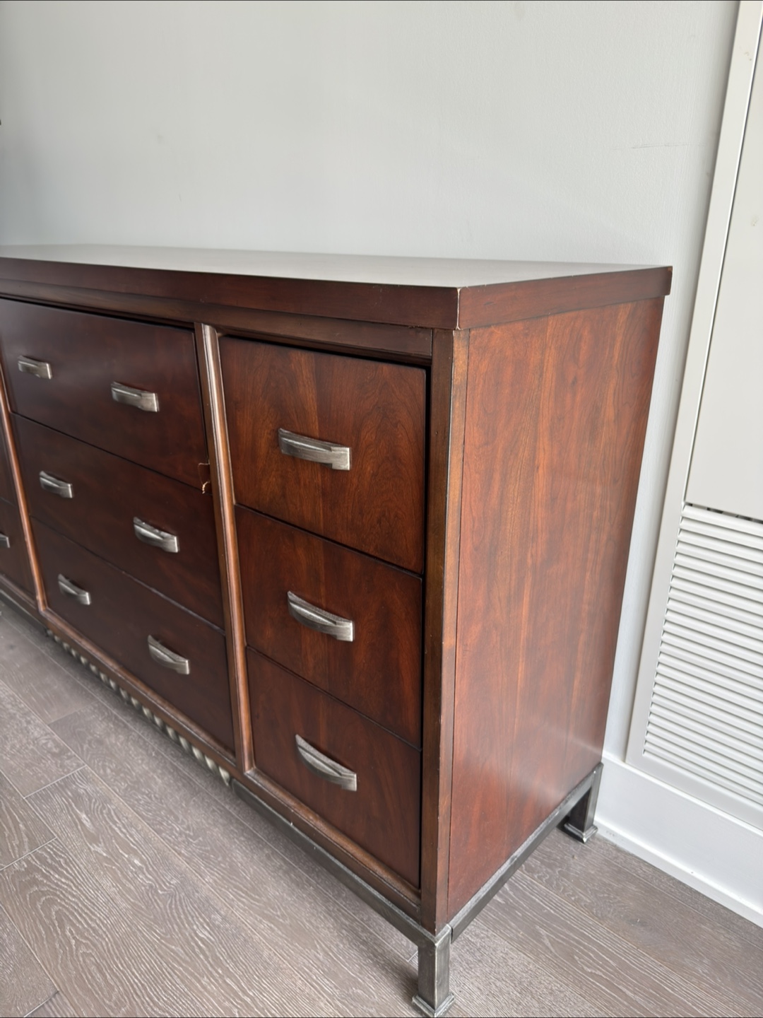Dark Brown Wooden Dresser with Nine Drawers - photo 4