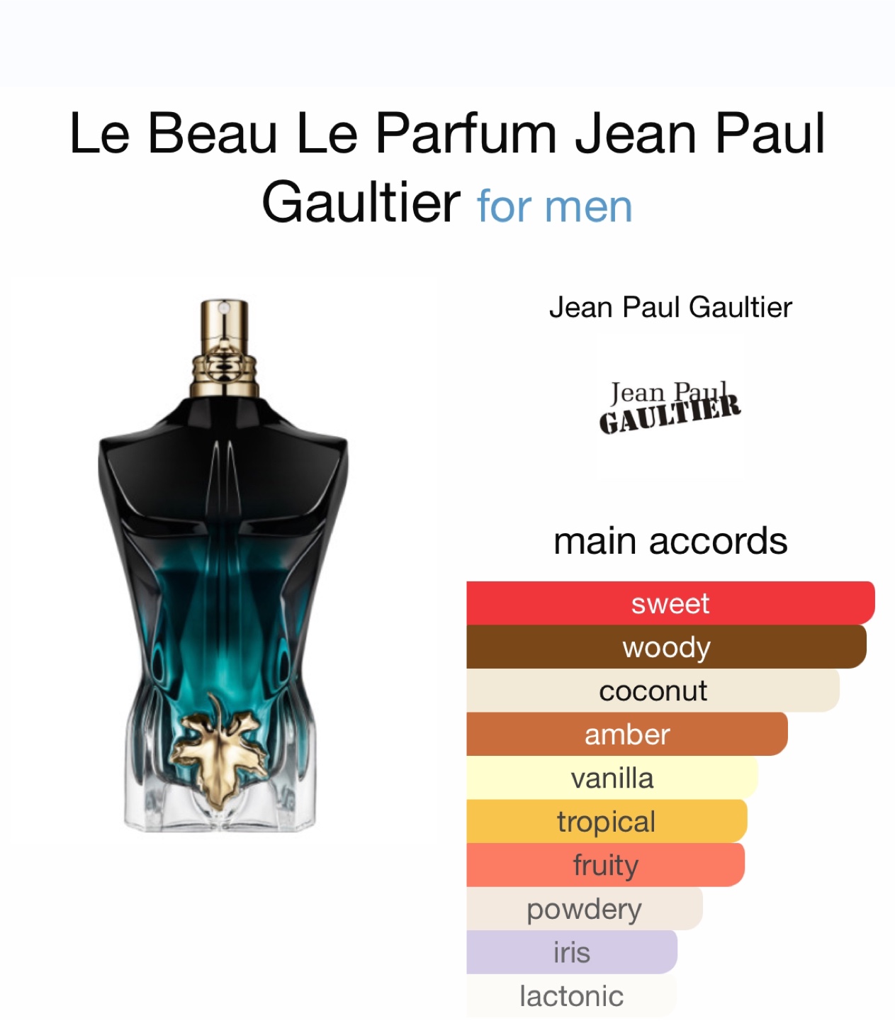 Jean Paul Gaultier Le Beau Le Parfum for Men - photo 3