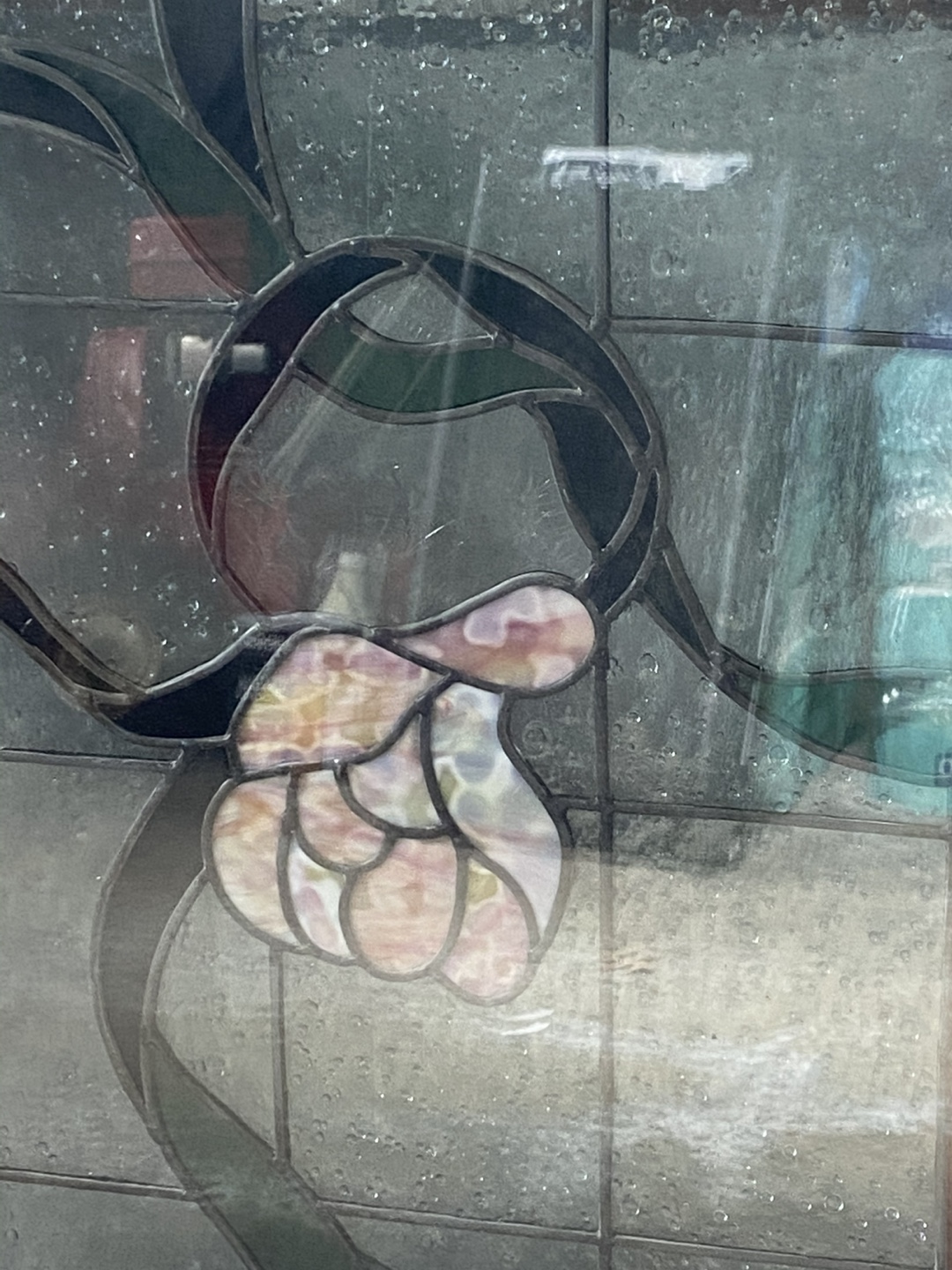 Stained Glass Door Window Insert Floral Design - photo 2