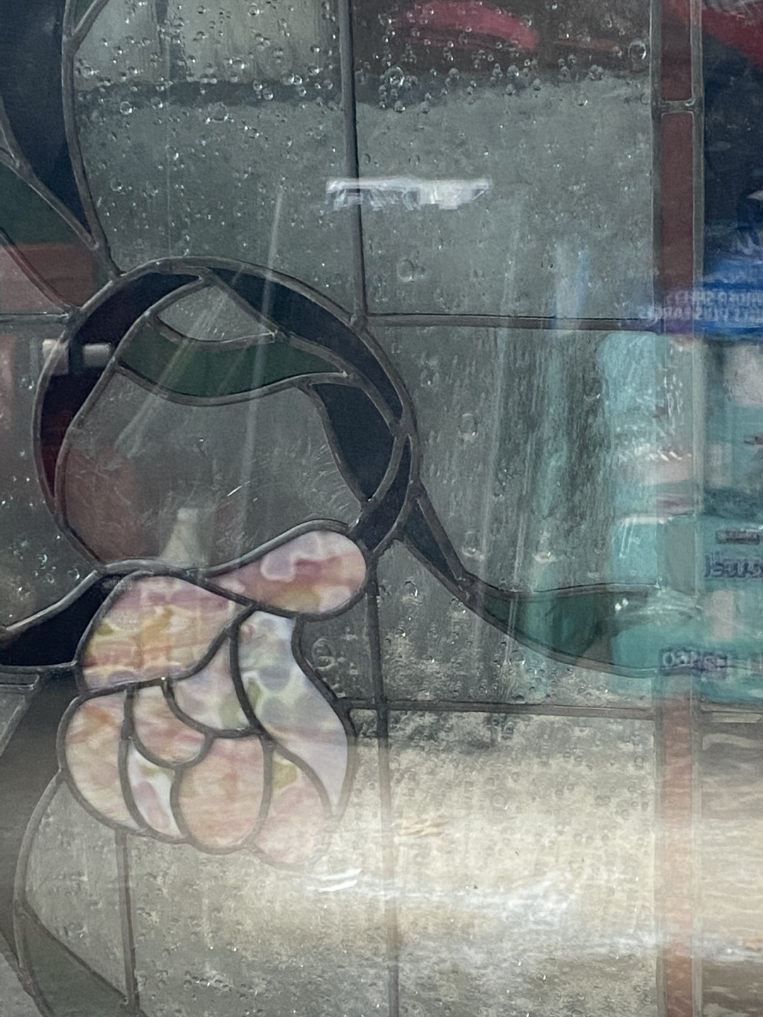 Stained Glass Door Window Insert Floral Design - photo 3