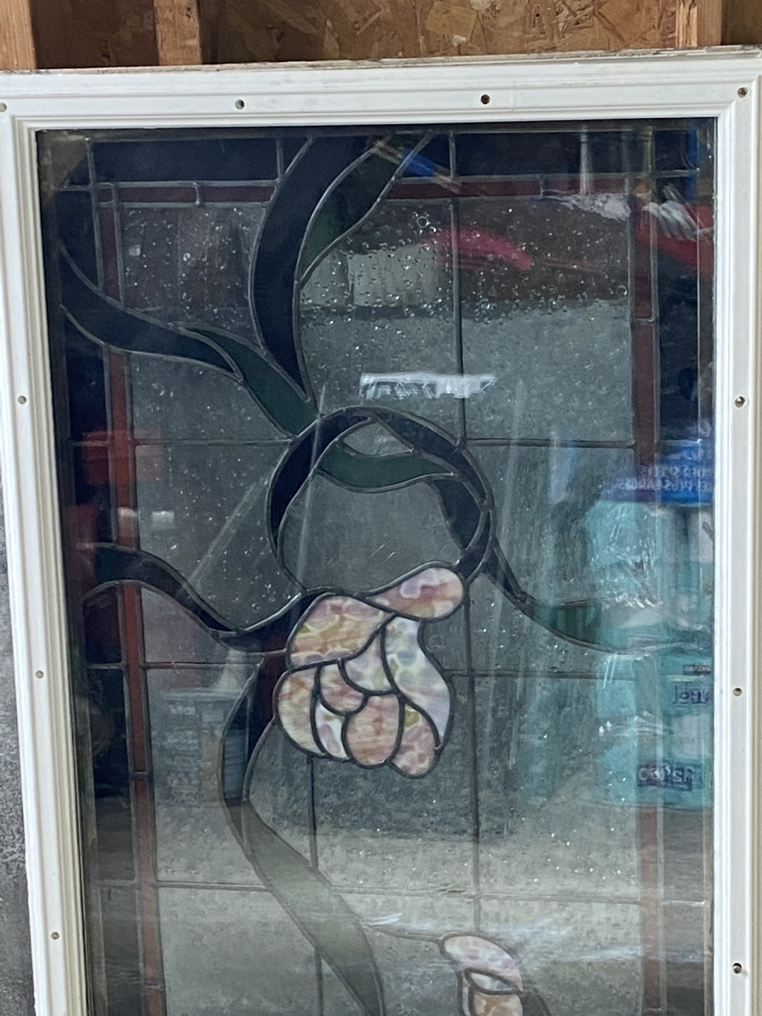 Stained Glass Door Window Insert Floral Design - photo 4