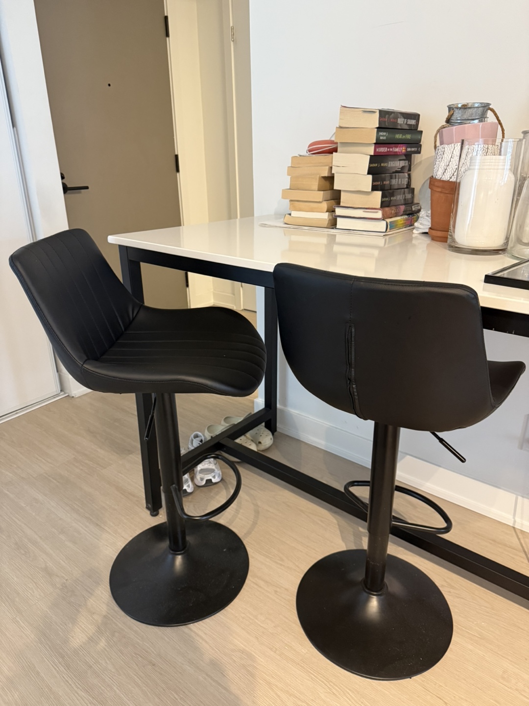 Pair of Black Bar Stools