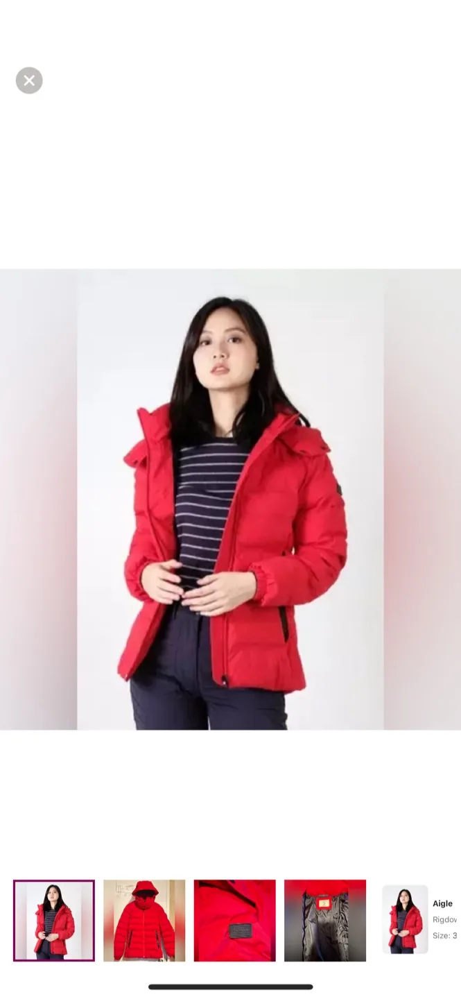 Aigle Red Winter/Puffer Women’s Jacket- XS thumbnail