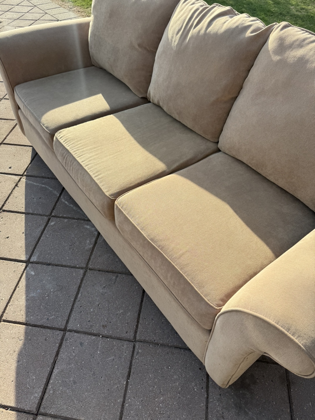 Beige Three-Seater Sofa - photo 3