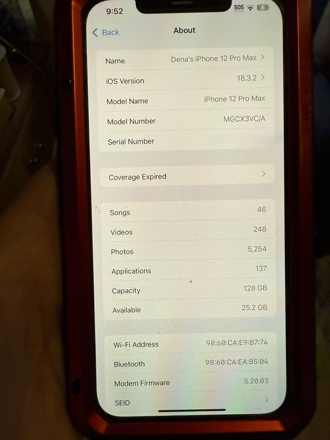 iPhone 12 Pro Max Pacific Blue 128GB (Red Case) - photo 3