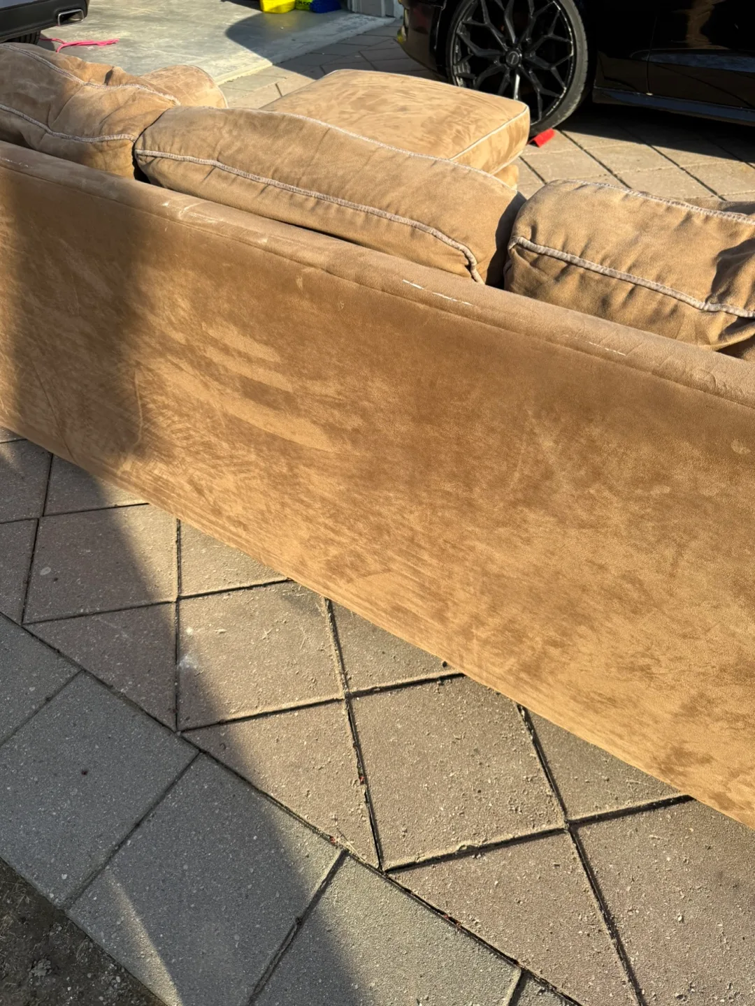 Brown Microfiber Sectional Sofa image indicator(4)