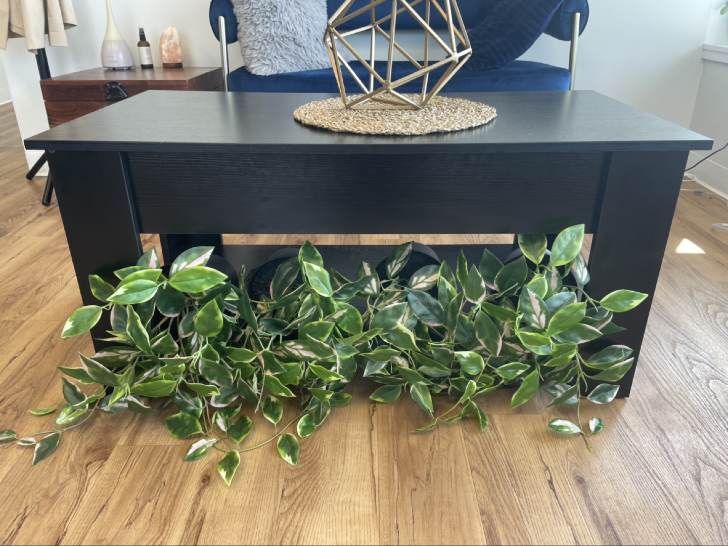 Black Lift Top Coffee Table with Storage - photo 2