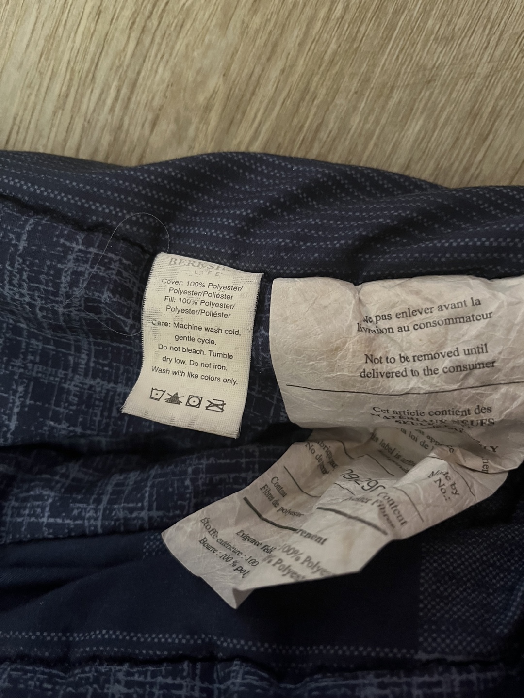 Navy Blue Striped Comforter - photo 2