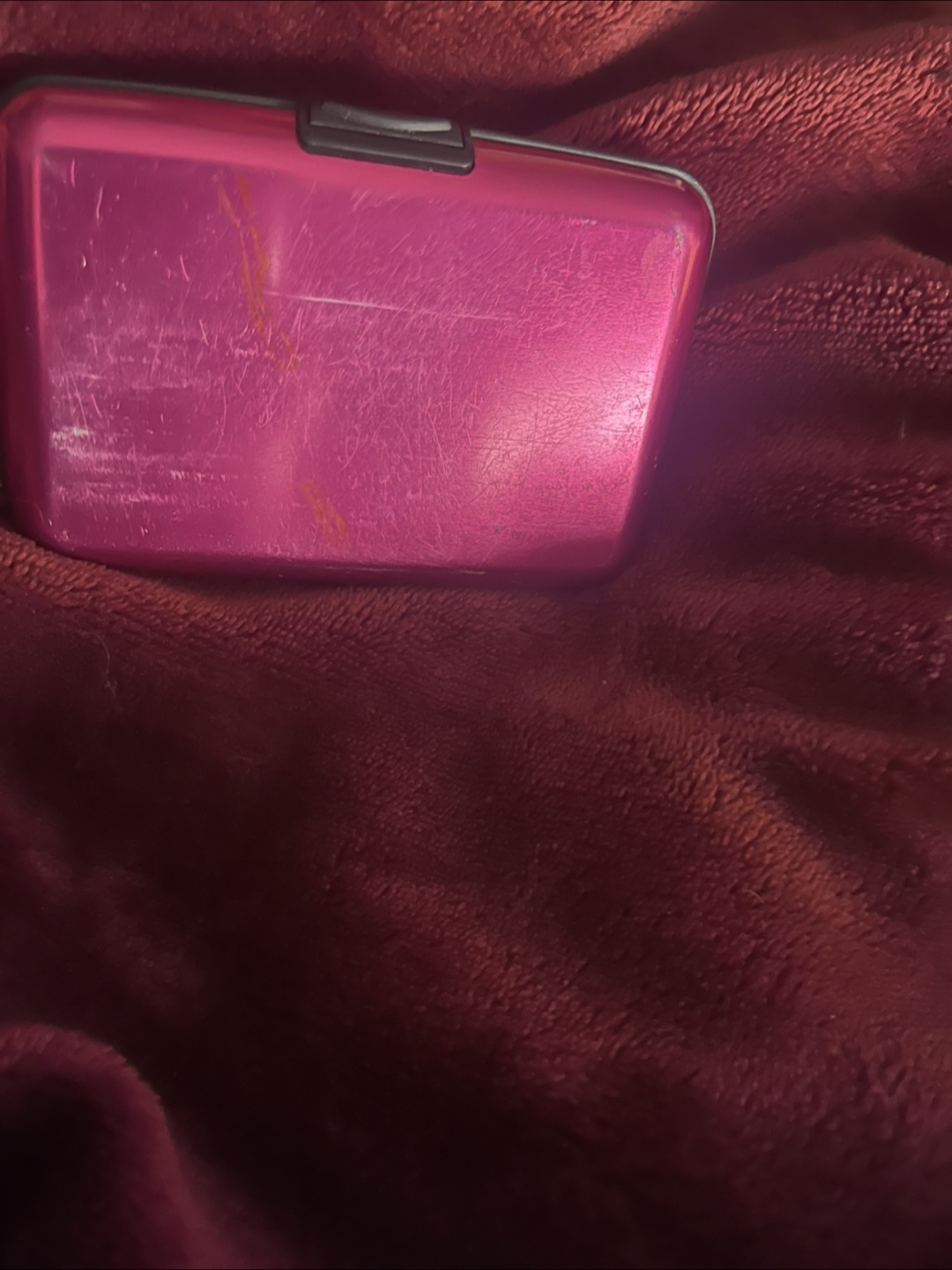 Pink Aluminum Card Holder