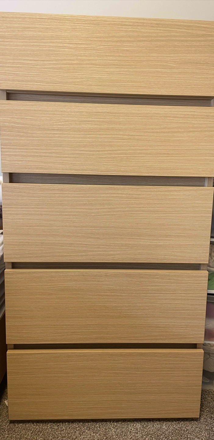 Wooden Vanity Dresser with Mirror and Drawers