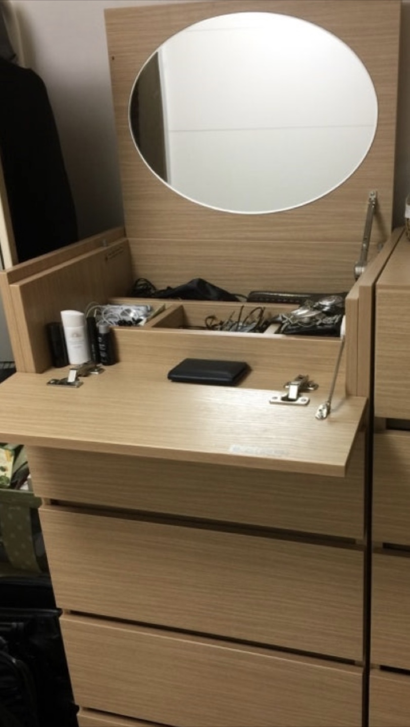 Wooden Vanity Dresser with Mirror and Drawers - photo 2