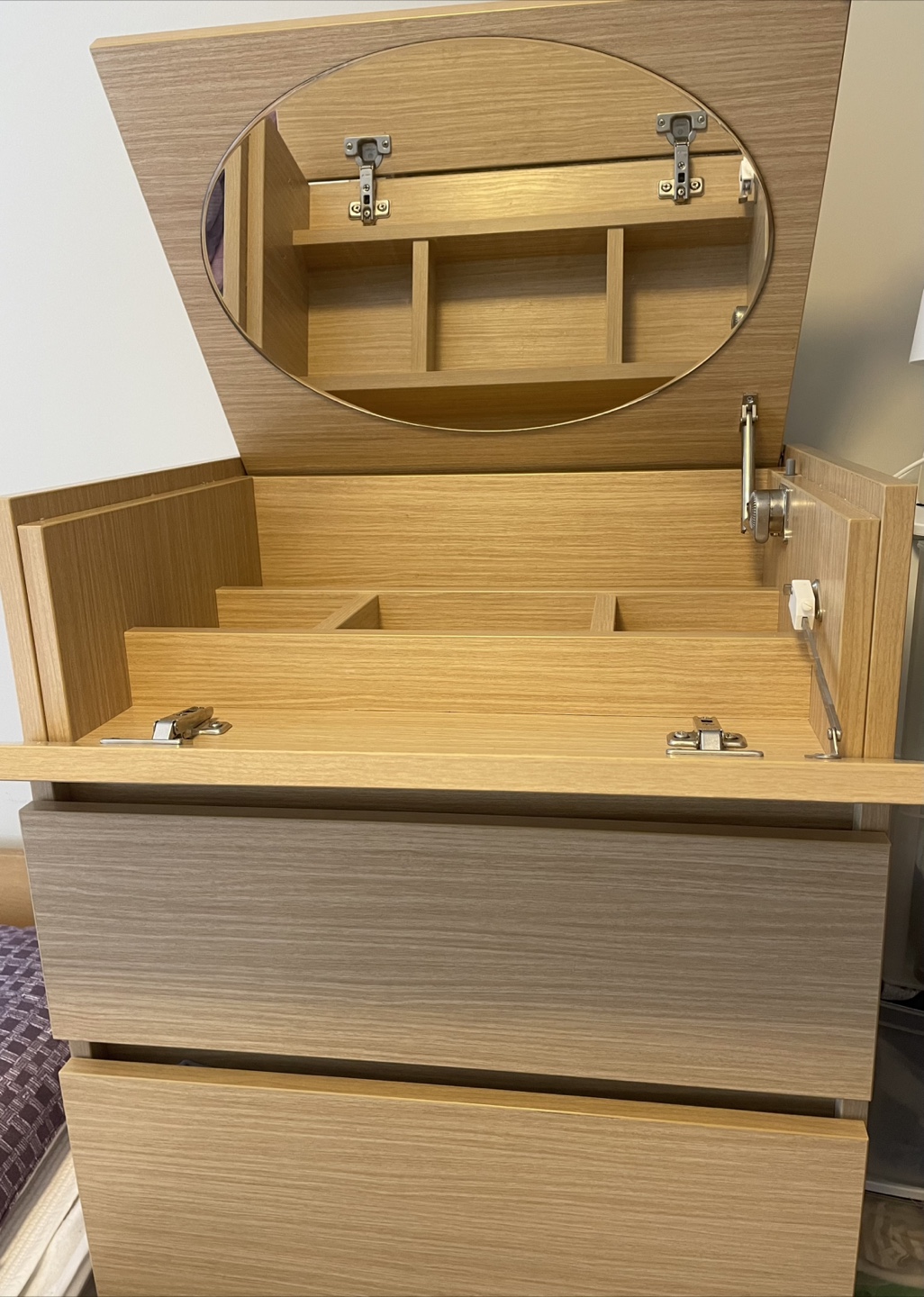 Wooden Vanity Dresser with Mirror and Drawers - photo 3