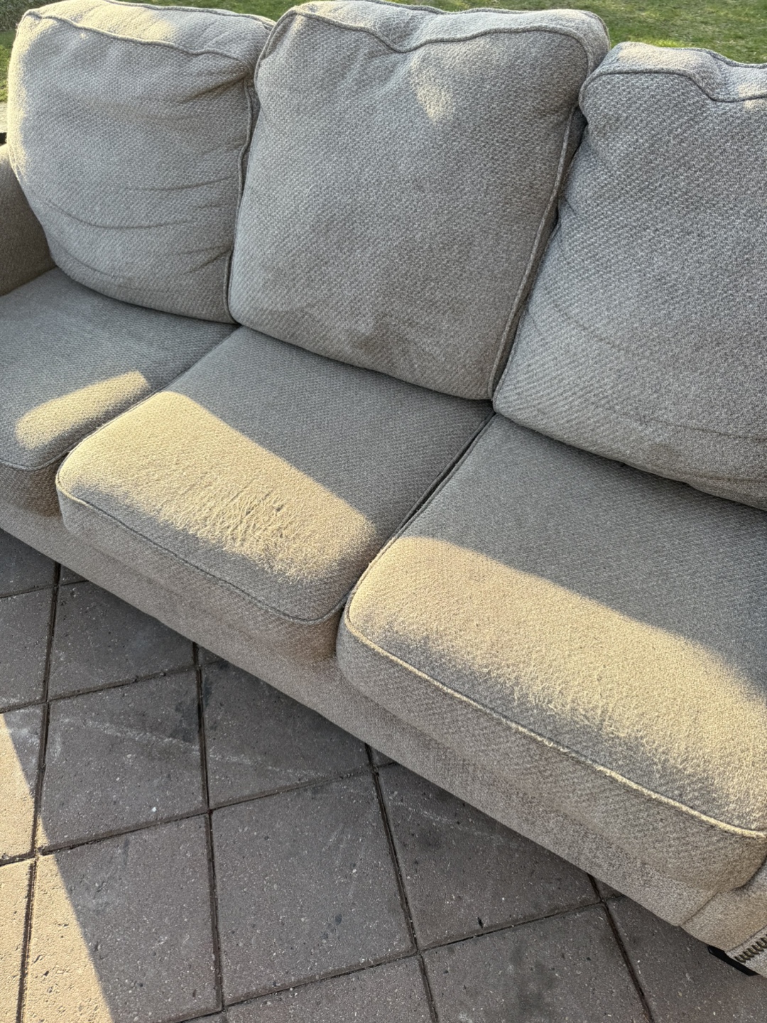 Grey Fabric Sofa - 3 seater - photo 3