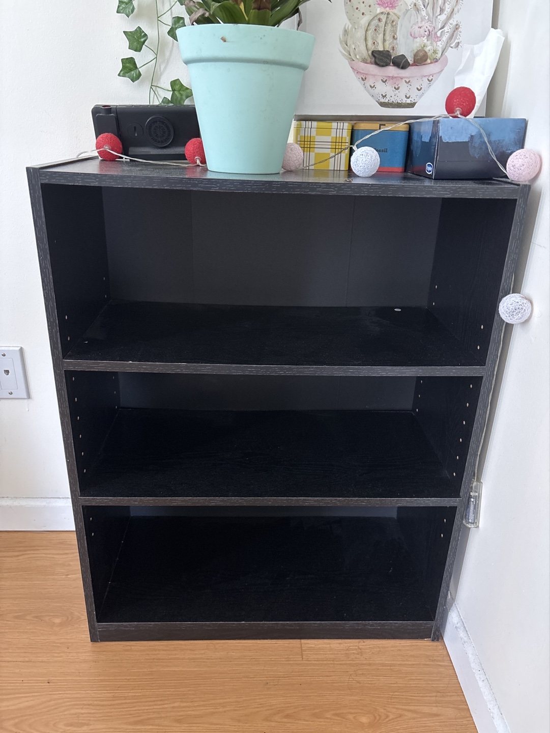 Mainstays 3-Shelf Bookcase - Black