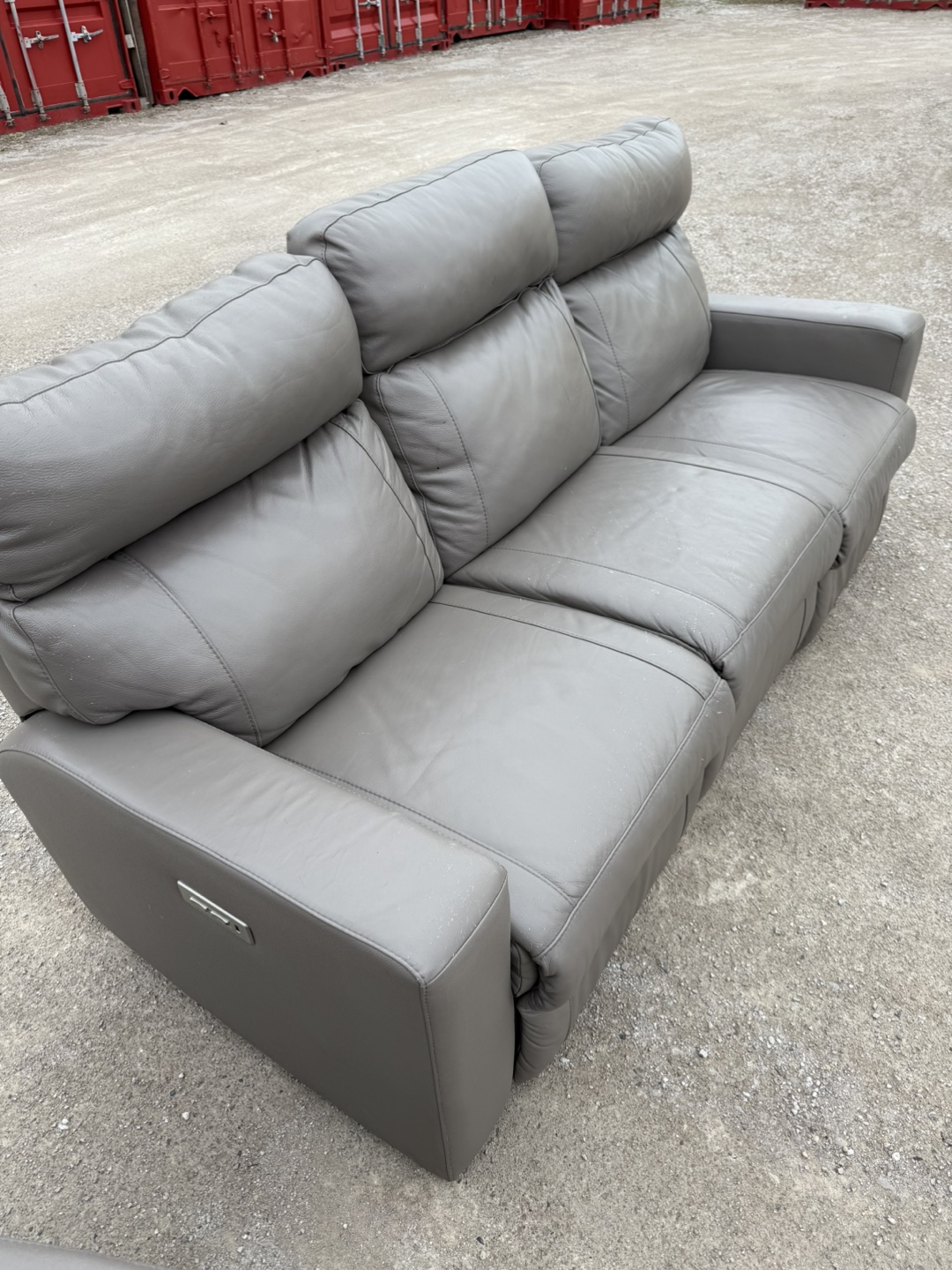 Reclining Leather Sofa and Loveseat Set - photo 4