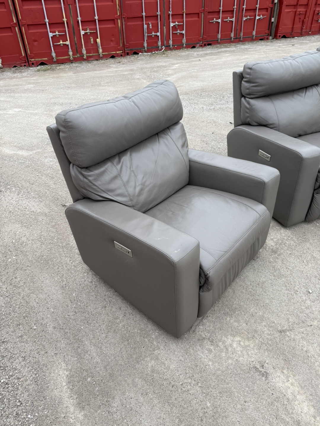 Reclining Leather Sofa and Loveseat Set - photo 2