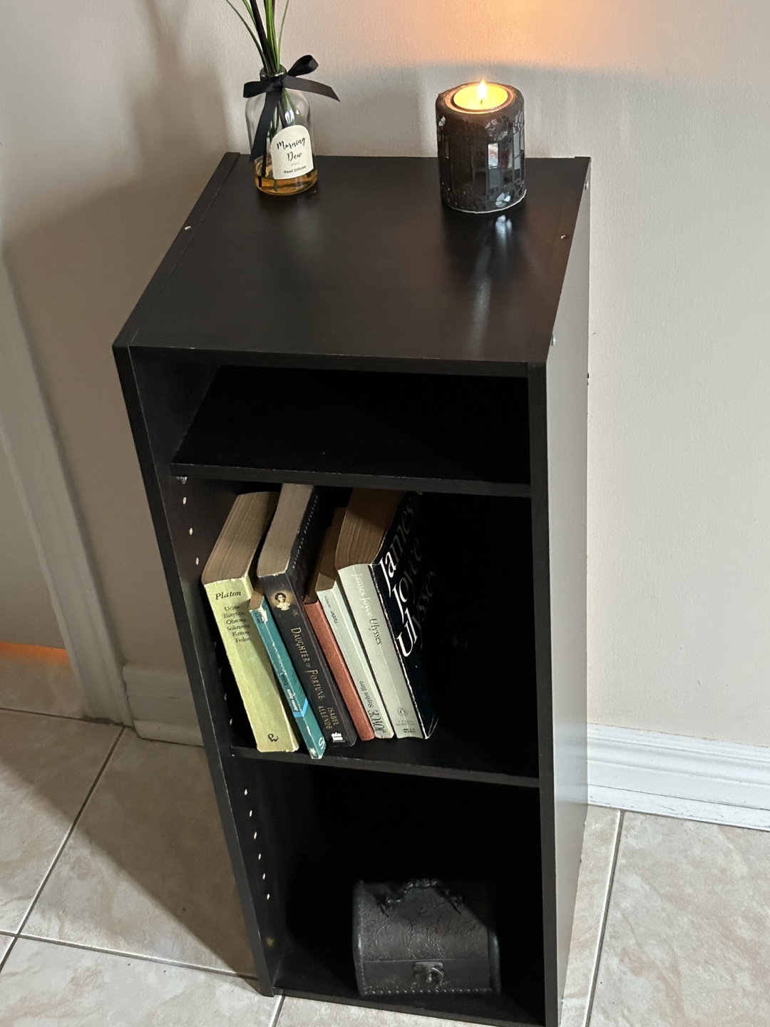 Dark Brown 3-Shelf Bookcase - photo 2