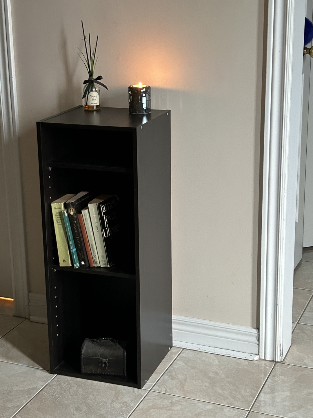 Dark Brown 3-Shelf Bookcase