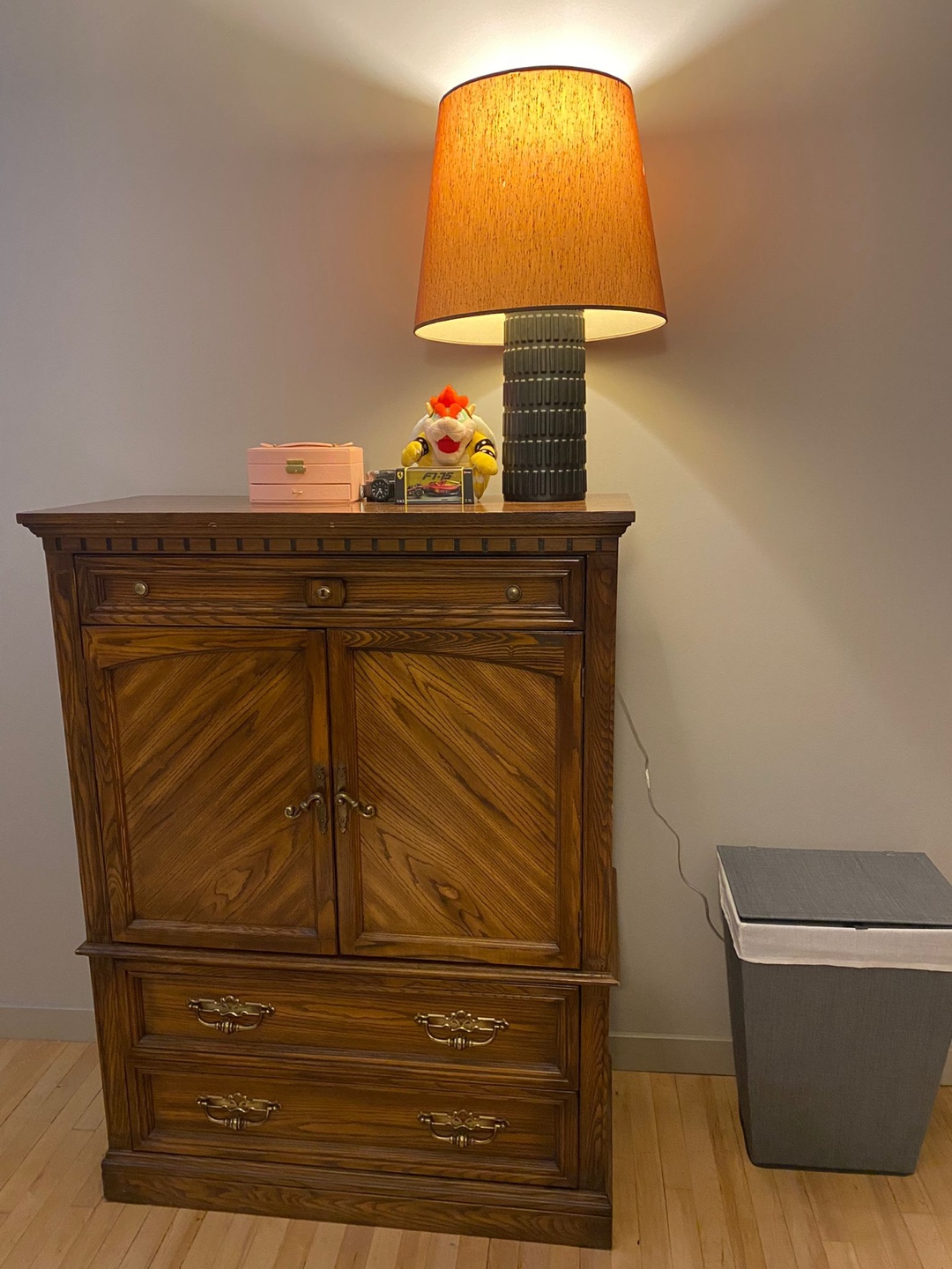 Vintage Wooden Armoire with Three Drawers - photo 2