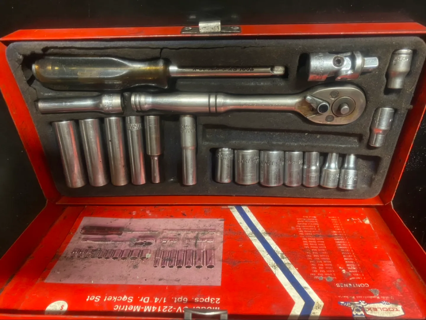 Vintage Xftool 23-piece 1/4" Dr Metric Socket Set thumbnail
