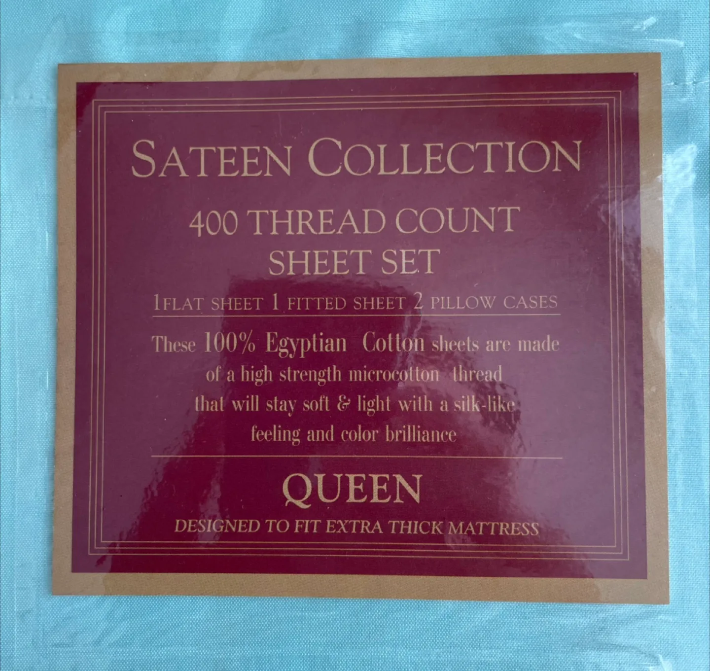 Queen Sateen Sheet Set - 400 Thread Count - Mint Green image indicator(2)