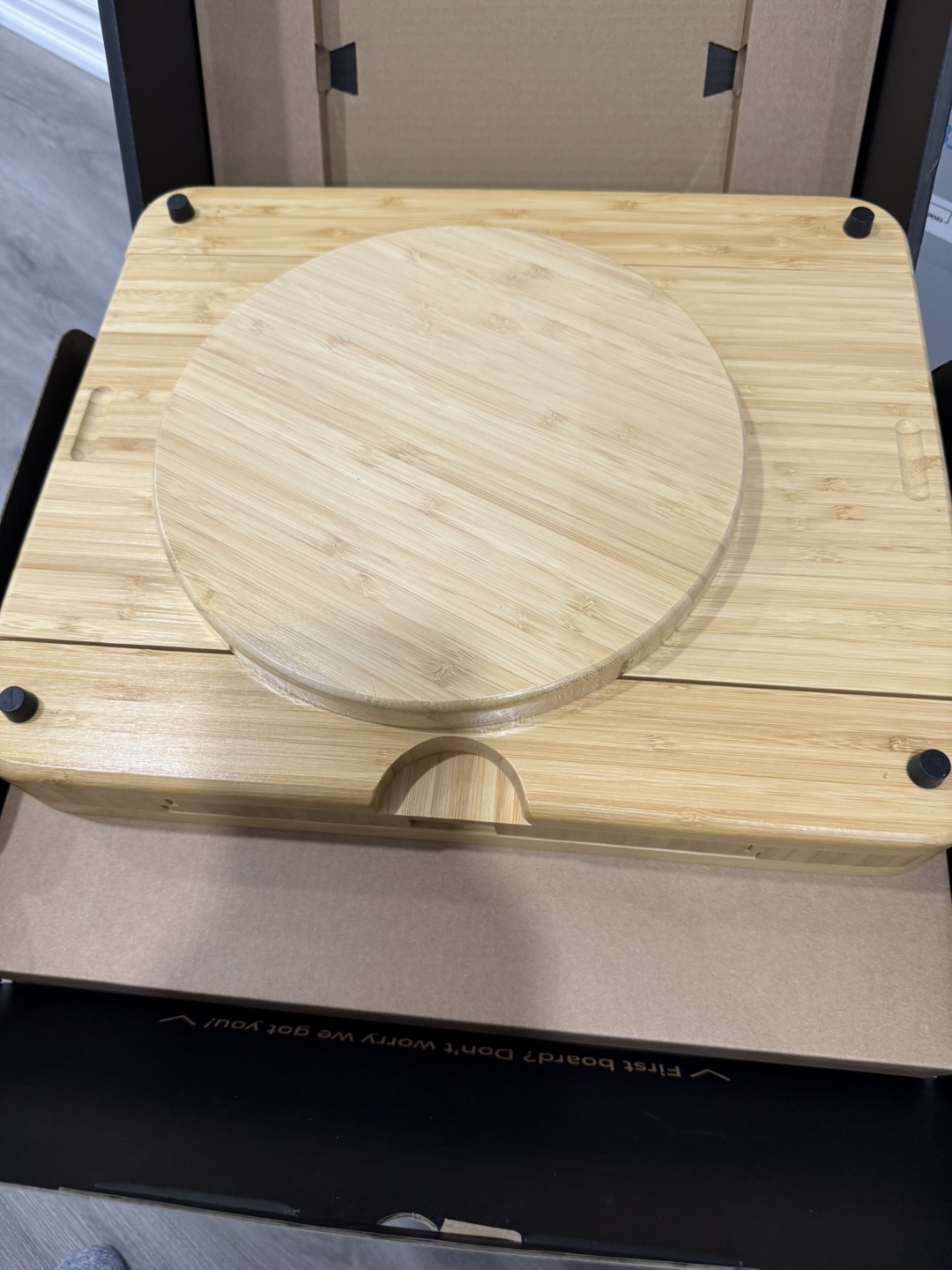 Smirly Epic Party Board 3-Piece Bamboo Cheese Board Set - photo 3