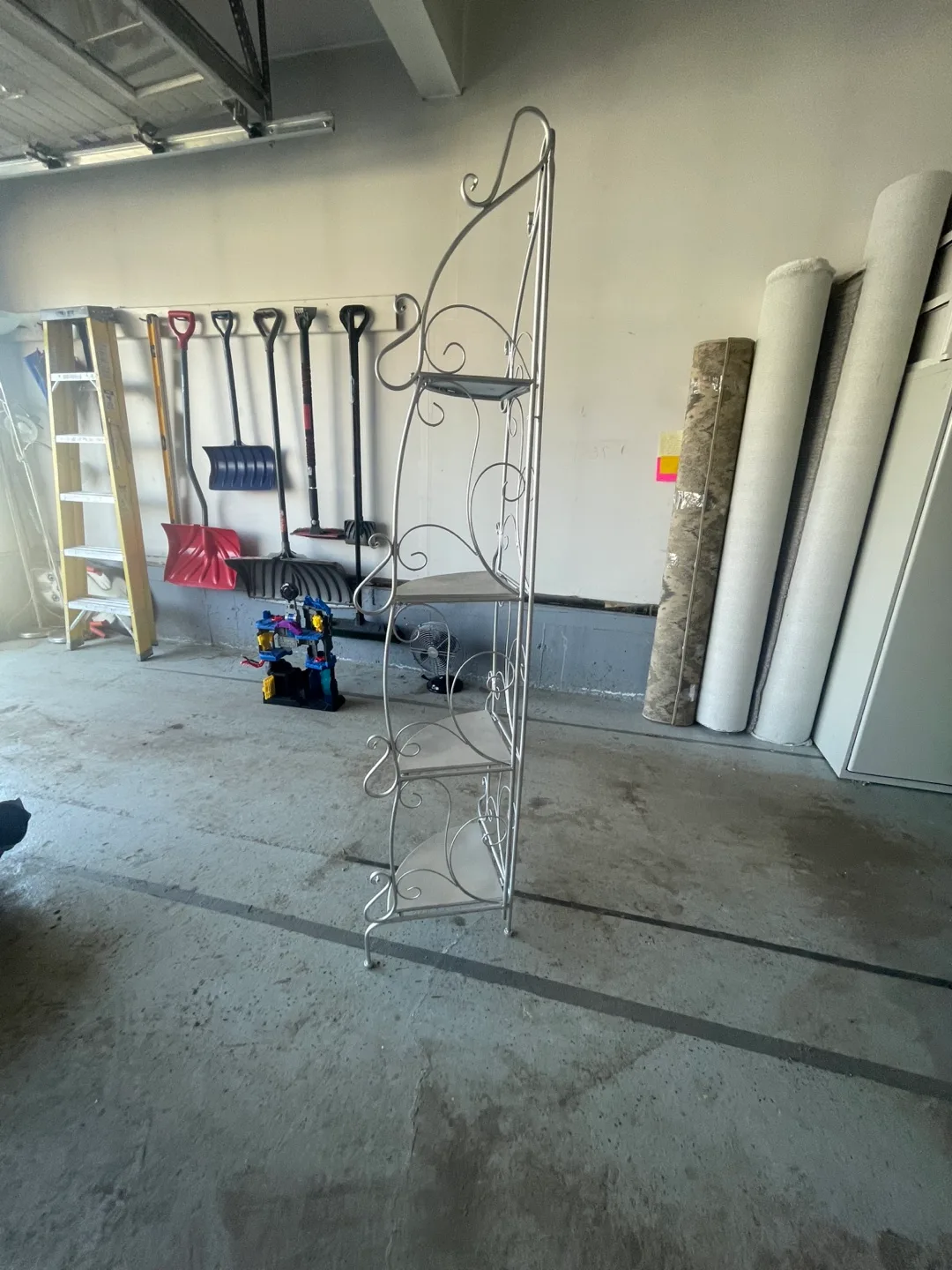 Silver Metal Foldable Corner Shelf image indicator(3)