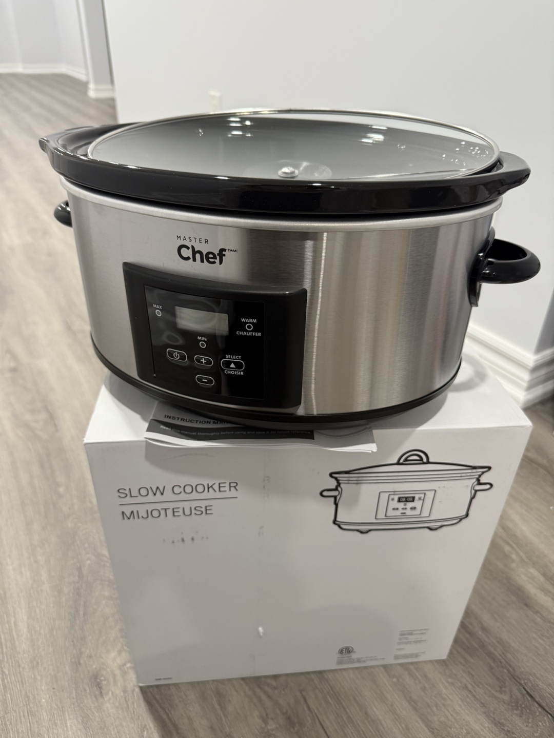Master Chef 6-Quart Slow Cooker - Stainless Steel