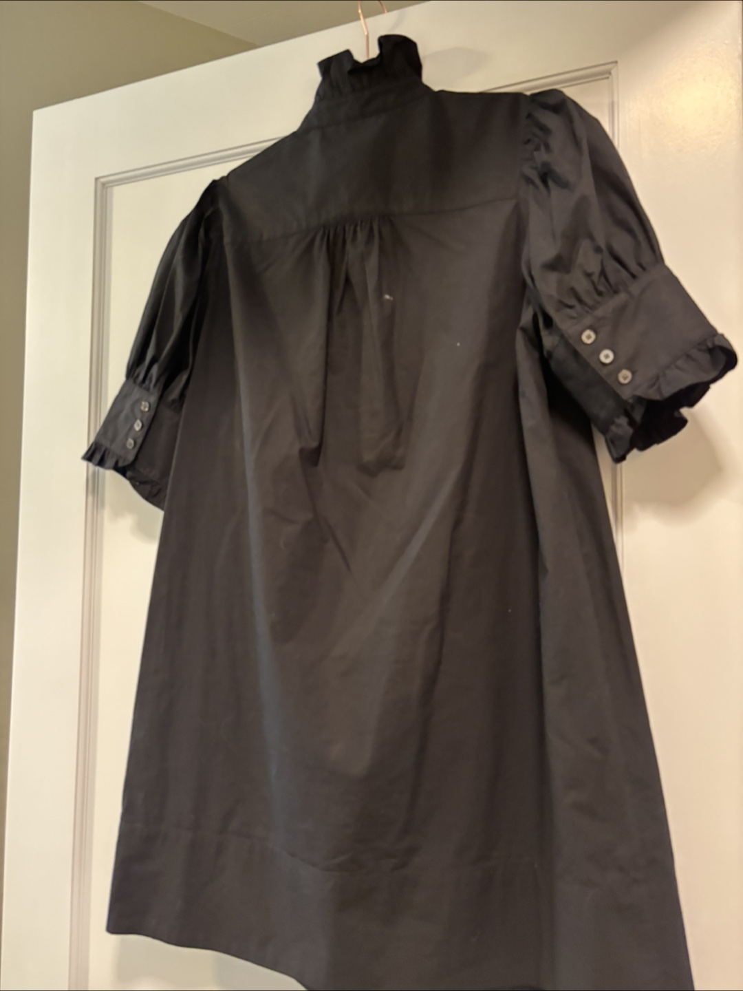 Black Poplin Shirtdress - photo 2