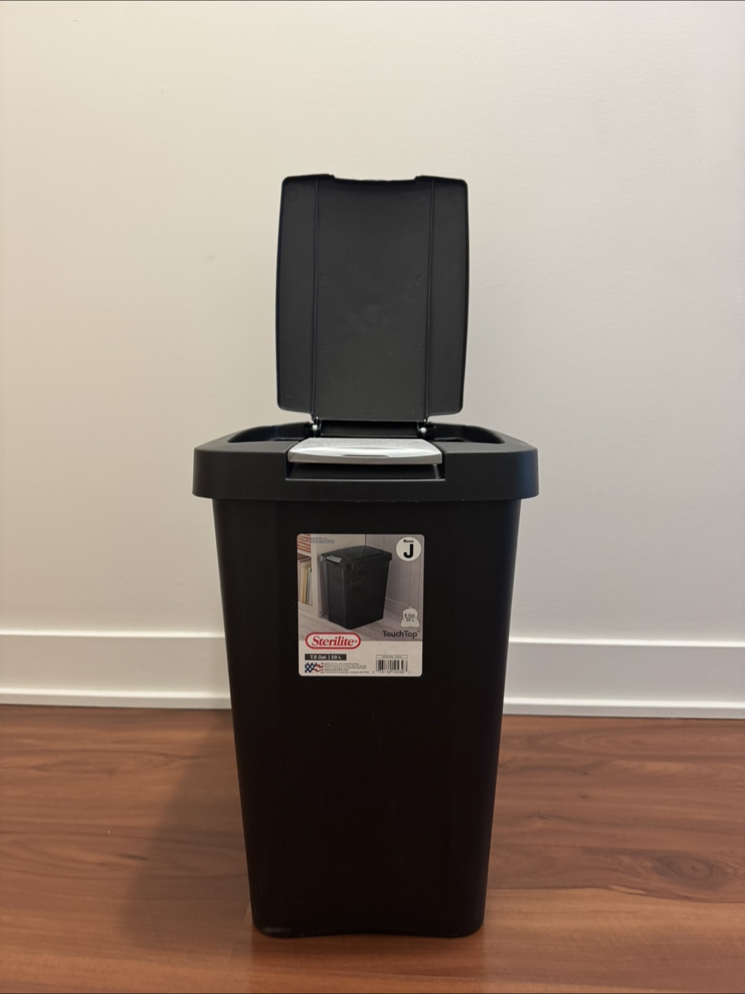 TouchTop Step Trash Can - Black - photo 3