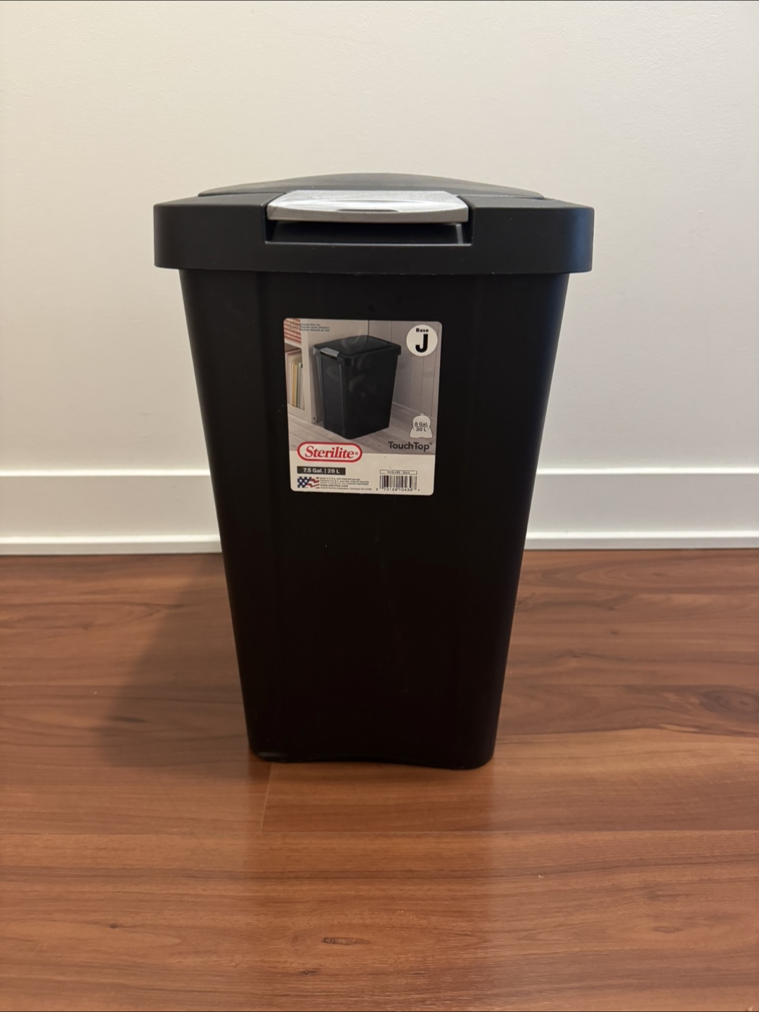 TouchTop Step Trash Can - Black