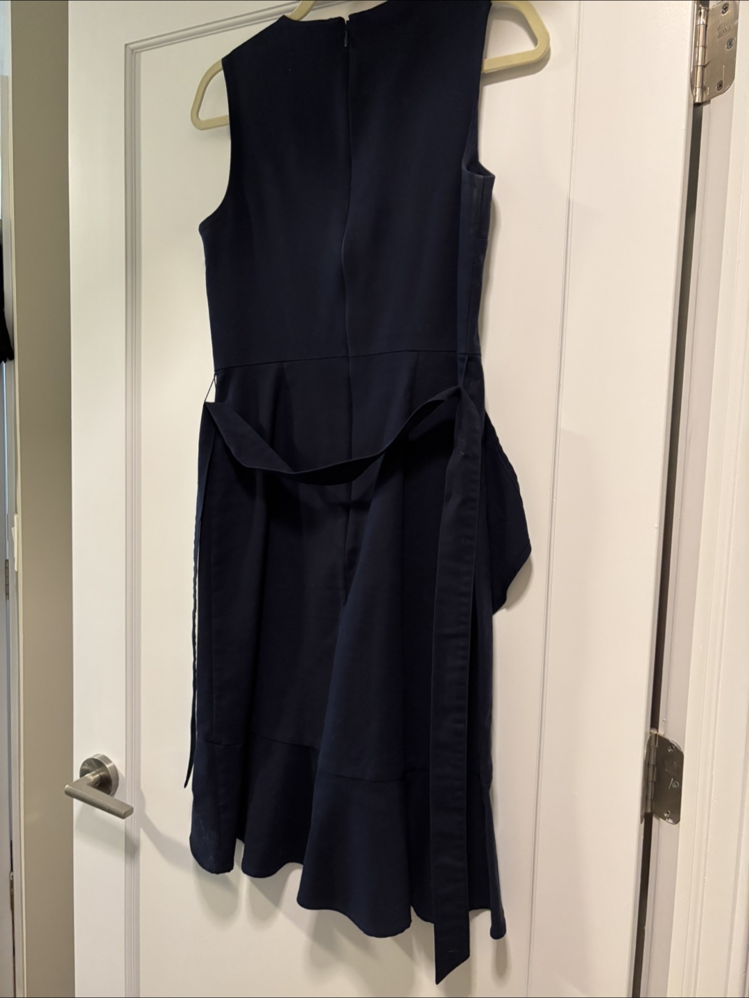 Navy Blue Sleeveless Ruffle Hem Dress - photo 2