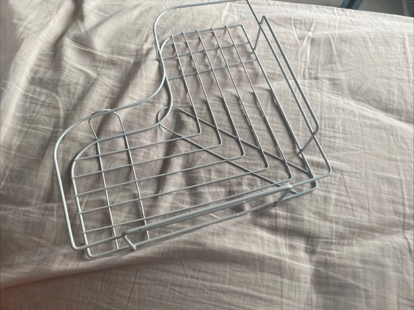 White Metal Corner Shelf Organizer thumbnail