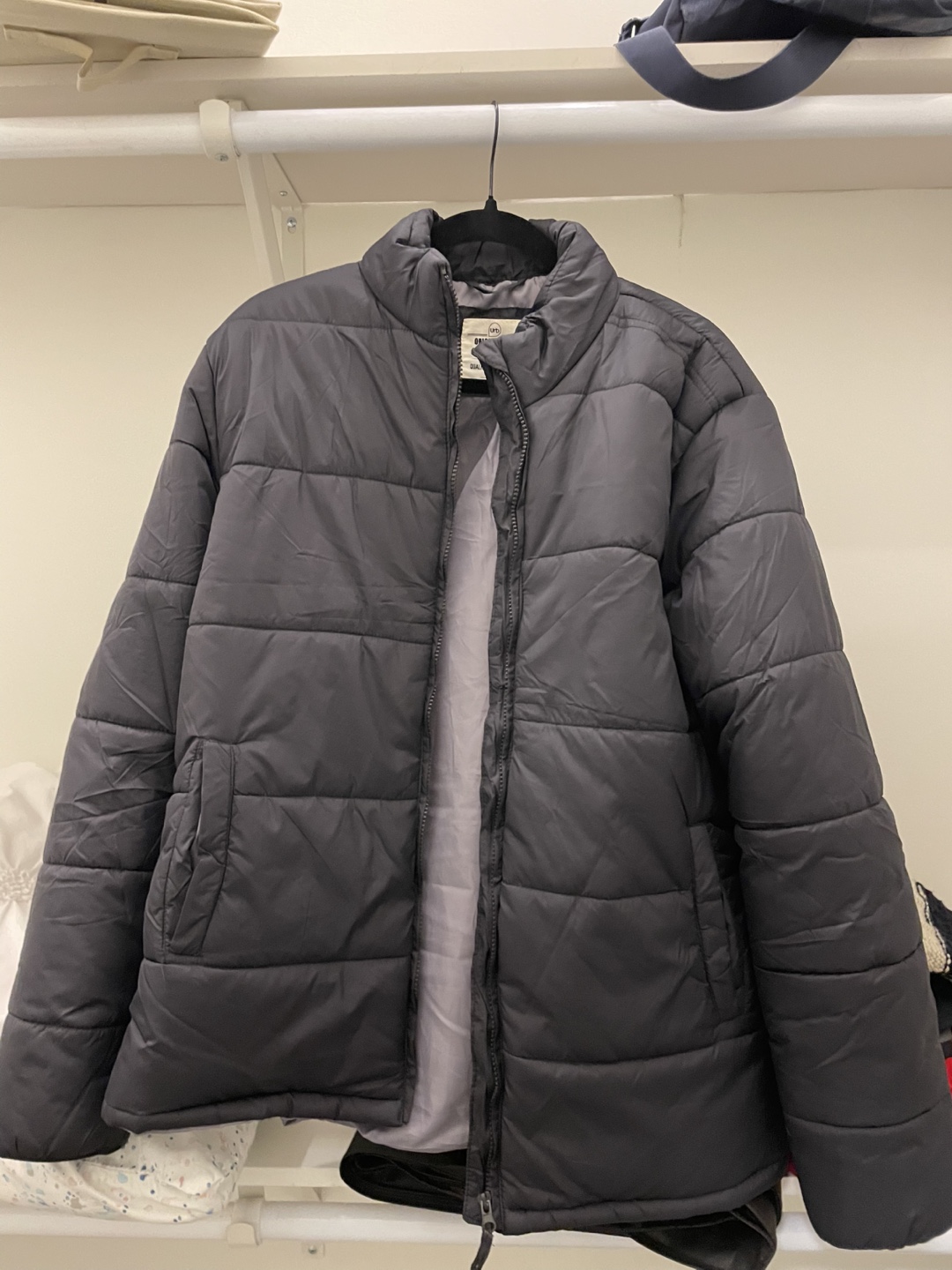 Men's Original Man Outerwear Black Puffer Jacket - XL